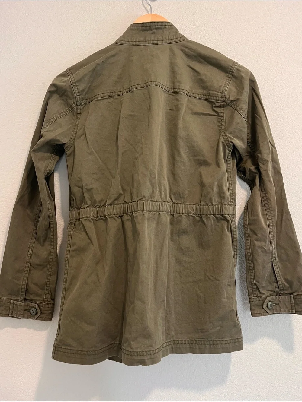 Gap Kids Olive Green Cotton Twill Military Field Utility Jacket Size XL